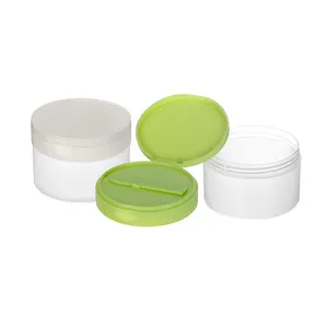 Masque rond blanc en plastique pour les yeux, conteneur vide pour masque cosmétique, pots d'emballage, fabrication en gros