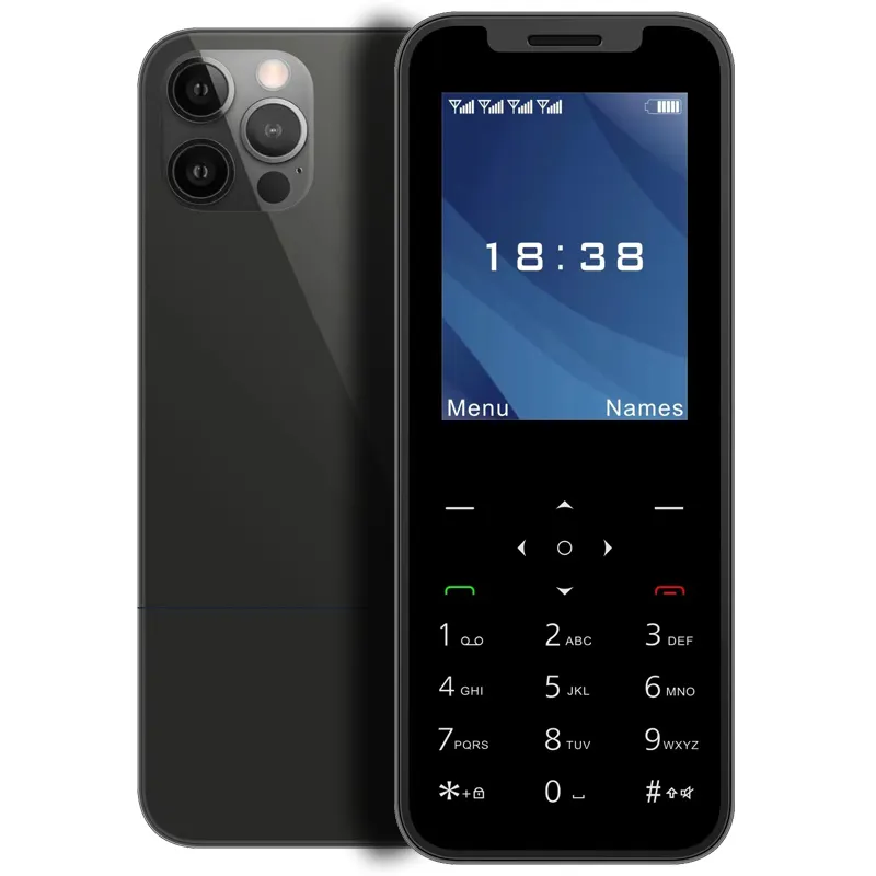 Téléphone portable de haute qualité, 2.4 pouces, Quad Sim, 4 cartes sim, cadre métallique Ultra fin