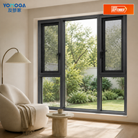 Ventana Abatible con Rotura de Puente Térmico de Fábrica Yomoga, Tamaño Personalizado para Proyectos de Villas, Ventanas Abatibles para Apartamentos