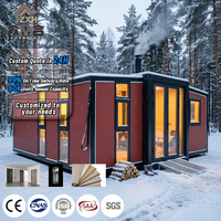 Maison conteneur mobile extensible sur roues, portable, préfabriquée, modulaire, de 20 pieds, pour maison de vacances et voyages routiers