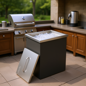 Enfriador de Hielo Comercial de Acero Inoxidable para Cocina, 40 Qt, 14L x 12W x 18H, Modelo de Barra de Hielo para Exteriores - Product Image 2