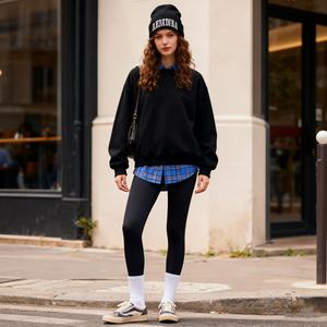 TKAN546D Sweat-shirt oversize uni en molleton lourd 360 GSM, style streetwear décontracté pour femme, personnalisable - Product Image 1