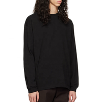 Luxe 100% coton personnalisé Logo haute qualité à manches longues t-shirt décontracté poids lourd col rond à manches longues t-shirt