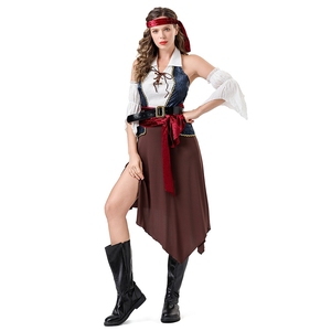 Costume da <span class=keywords><strong>Pirata</strong></span> per Donna Adulta per Halloween, Abiti per Giochi di Ruolo TV e Cinema in Poliestere - Product Image 4