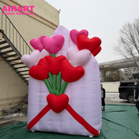 Mur publicitaire gonflable en forme de fleur pour festivals de musique et carnavals
