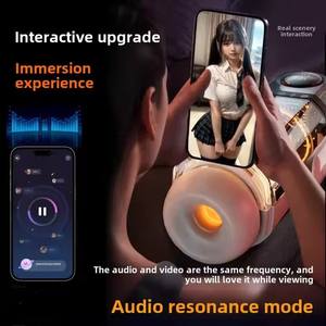 AI Voice Interaction Starke Vibrations stimulation Flugzeug becher Sexspielzeug für Erwachsene Silikon Mechanischer Griff Mastur bator Maschine - Product Image 2