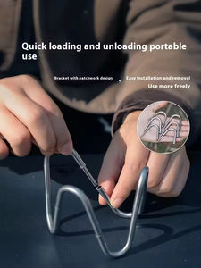 Support de réchaud à alcool portable en acier inoxydable avec conception détachable pour toutes les saisons, pique-nique en plein air, camping - Product Image 4