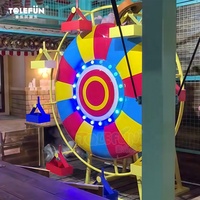 Tolefun CE Jeux de skill de fête foraine d'extérieur, Roue automatique, Cabines de fête foraine sur remorques, Jeu de lancer porte-bonheur, Panneau lumineux, pour centres de villégiature et de détente