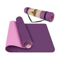 Tapis de yoga de fitness en TPE antidérapant personnalisé de 1/4 pouces à double tonalité
