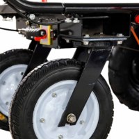 Chariot de Manutention Électrique Industriel Domestique à Plateforme 4 Roues, Chariot de Transport de Marchandises Extérieur, Benne de Jardin Robuste