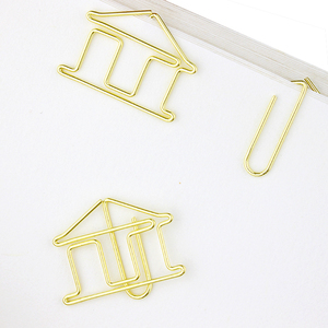 <span class=keywords><strong>Fancy</strong></span> màu vàng Nhà Shape kim loại giấy <span class=keywords><strong>Clips</strong></span> độc đáo tùy chỉnh giấy <span class=keywords><strong>Clips</strong></span> cho các trường học văn phòng sử dụng nhà - Product Image 2