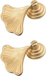 Geenite Furniture Knob Handles Golden Drop Pendant <b>Pull</b> Handle Fashion Ginkgo Leaf Shape Dresser Knobs For Kitchen Bathroom Cabi - Product Image 1