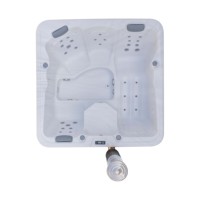Bain à remous extérieur autoportant à chauffage bois avec 2 méthodes de chauffage, spa de massage confortable, modèle JW-2241
