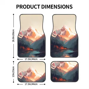 Image personnalisée Tapis de sol de luxe pour voiture Lot de 4 avant et arrière en polyester TPR et plastique pour le modèle Accord Business Style Design - Product Image 5