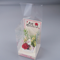 Boîtes cadeaux transparentes pliables en PVC PET plastique jetables personnalisées avec insert en plateau en papier