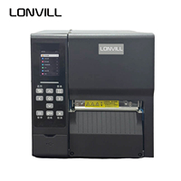 Impresora de Transferencia Térmica LONVILL de Alta Resolución 600dpi, Impresora Industrial de Códigos de Barras Térmica para Codificación de Etiquetas RFID y Logística