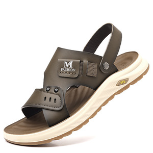 Sandalias de Verano para Hombre M Fashion, Planas, Antideslizantes, con Suela Suave, Casuales, para Playa, Ligeras, Color Caqui - Product Image 5