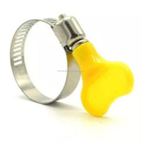 Collier de serrage américain en acier inoxydable avec poignée papillon en plastique Traitement de surface poli Fabrication exportée