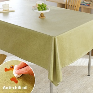 <span class=keywords><strong>Nappe</strong></span> à manger rectangulaire Tissu décoratif imperméable et résistant à l'huile Technique tissée enduite non lavable - Product Image 2