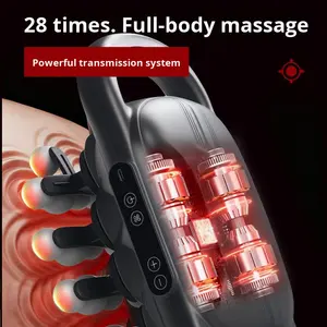 Pistola per Massaggio Muscolare a 16 Testine Senza Fili con Funzione di Calore, Batteria 1200-2000mAh per Rilassamento Profondo di Schiena e Vita - Product Image 2