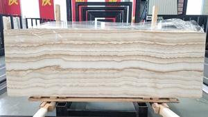 UnionStone White Mink Classic <b>Marble</b> Onyx Slab Modern Natural Design Translucent Backlit Polished for Hotels Ivory Ivory Onice - Product Image 3