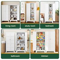 Armoire de rangement en acier démontable OEM/ODM, mobilier de cuisine moderne en métal avec portes style Shaker