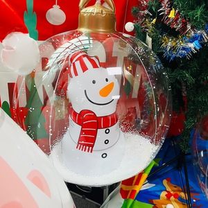Bola de Navidad inflable de PVC con diseño de Papá Noel, adorno colgante redondo para decoración navideña - Product Image 4