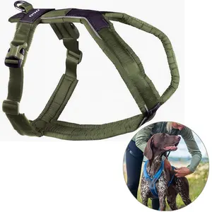 Custom Padded Adjustable Reflective Nylon Vest Pechera de perro Training Tactical Big Dog Harness Bulk For Greyhound Accessories