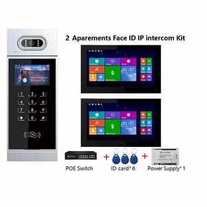 <span class=keywords><strong>Videoportero</strong></span> IP con Reconocimiento Facial, Pantalla Táctil de 7 Pulgadas, Sistema de Teléfono con <span class=keywords><strong>Videoportero</strong></span> con Manos Libres para <span class=keywords><strong>2</strong></span> Apartamentos - Product Image 1