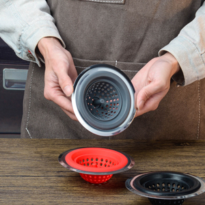 Silicone Sink strainer Basket với Anti-Blocking kim loại lưới tầng cống lọc cho nhà bếp và phòng tắm công cụ - Product Image 5