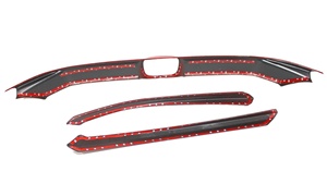 Accessoires extérieurs pour voiture Welta Gloss Black, ABS+PP, autocollant de calandre avant, garnitures de capot moteur pour Honda Breeze 2020-2022 - Product Image 4