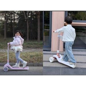 Trottinettes <span class=keywords><strong>électrique</strong></span>s pour enfants à 3 roues avec hauteur réglable, trottinette pliable avec roues lumineuses - Product Image 5