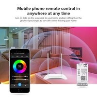 Contrôleur de bande LED Tuya WiFi 2.4G RF PWM avec télécommande tactile RF pour Alexa Google Home DC12V 24V DIM CCT RGB RGBW RGBCCT