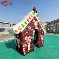 Arche géante gonflable en forme de maison en pain d'épices en nylon pour la décoration extérieure des événements et festivals de Noël