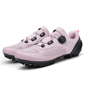 Chaussures de cyclisme sur <span class=keywords><strong>route</strong></span> pour femmes, roses, respirantes, perforées, spécialisées en course en extérieur - Product Image 3