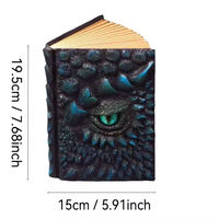 Cuaderno de Dragón de un Ojo para Regalos Festivos, Cuaderno de Alta Calidad con Grabado 3D de Dragón, Artesanía en Resina