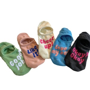 Women's Letter Print Boat <b>Socks</b> Low Cut Breathable Thin Invisible <b>Socks</b> For Casual Wear - Product Image 5