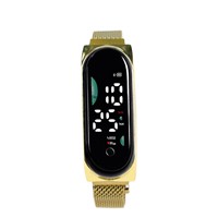 Jam Tangan Elektronik Wanita Model Terbaru 2025, Fashion Milan, Layar Sentuh Magnet, Digital LED, Tahan Air, untuk Olahraga