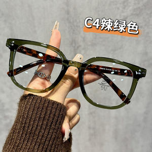 Monturas de Gafas Ópticas Cuadradas Tr8019, Montura Completa Extra Ancha, Unisex, Lentes de PC, Lentes Transparentes para Visión de Cerca - Product Image 4