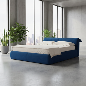 <span class=keywords><strong>Lit</strong></span> double minimaliste en bois rembourré et confortable - Product Image 1