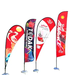 Wholesale Outdoor Polyester Fabric Printing Advertising Sublimation Cotton Print 3x5ft Custom Logo Double Sided Flag