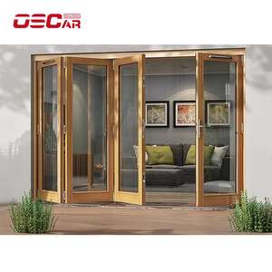 Erior Miroir de porte pliable <span class=keywords><strong>italien</strong></span> résidentiel façade accordéon portes coulissantes pliantes porte pliante flexible réglable - Product Image 3