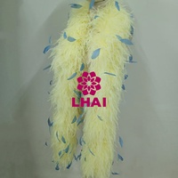 Belle plume d'autruche Boa avec plumes de queue de coq dépouillées pour Performance danse vêtement Costumes décor fête spectacle scène