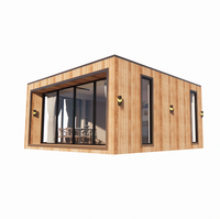 Maison conteneur préfabriquée mobile portable avec roues et remorque à barres d'acier pour usage extérieur