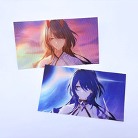 Cartes d'affiches en plastique lenticulaire 3D personnalisées, imperméables, découpées à la forme, avec animation de mouvement, images en mouvement, autocollants lenticulaires imprimés