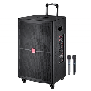새로운 도착 큰 저음 200W 15 인치 OEM 트롤리 스피커 좋은 사운드 12V/12A 배터리 BT USB SD FM 마이크 기능 - Product Image 1
