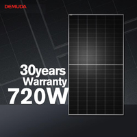 Module PV monocristallin HJT demi-cellule bifacial double verre DEMUDA 700W 705W 710W 715W 720W 210mm 132 cellules