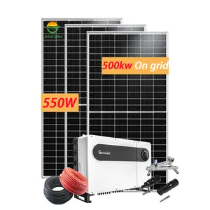 Jingsun الصين بالجملة نظام شمسي 500KW W كفاءة عالية للاستخدام المنزلي على نظام الطاقة الشمسية الشبكي