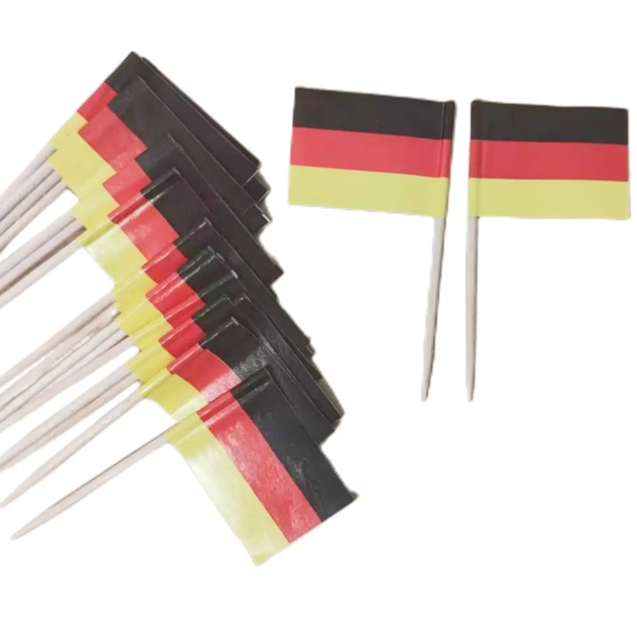 Custom Mini Size Cake Food Germany Tandenstoker Vlag Voor Voedsel