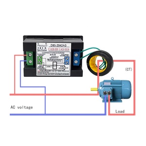 Vôn Kế AC Kỹ Thuật Số Ampe Kế AC 200-450V 100A <span class=keywords><strong>Amp</strong></span> Volt Bảng Điều Khiển Đồng Hồ Đo Điện Áp Ampe Màn Hình 110V 220V LCD Hiển Thị Kép - Product Image 6